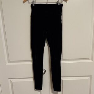 SPANX women’s black velvet leggings M